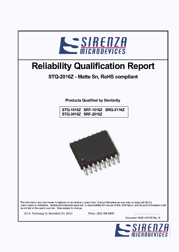 SRF-1016Z_1119674.PDF Datasheet