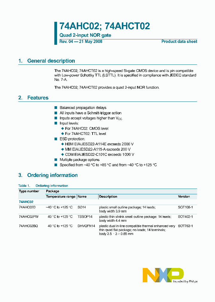 74AHC02PW112_1124168.PDF Datasheet