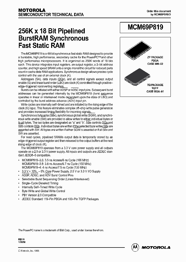 MCM69P819ZP38R_1187710.PDF Datasheet