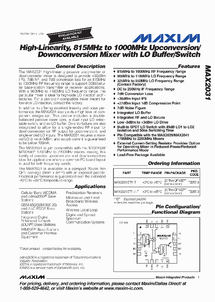 MAX2031_1253878.PDF Datasheet