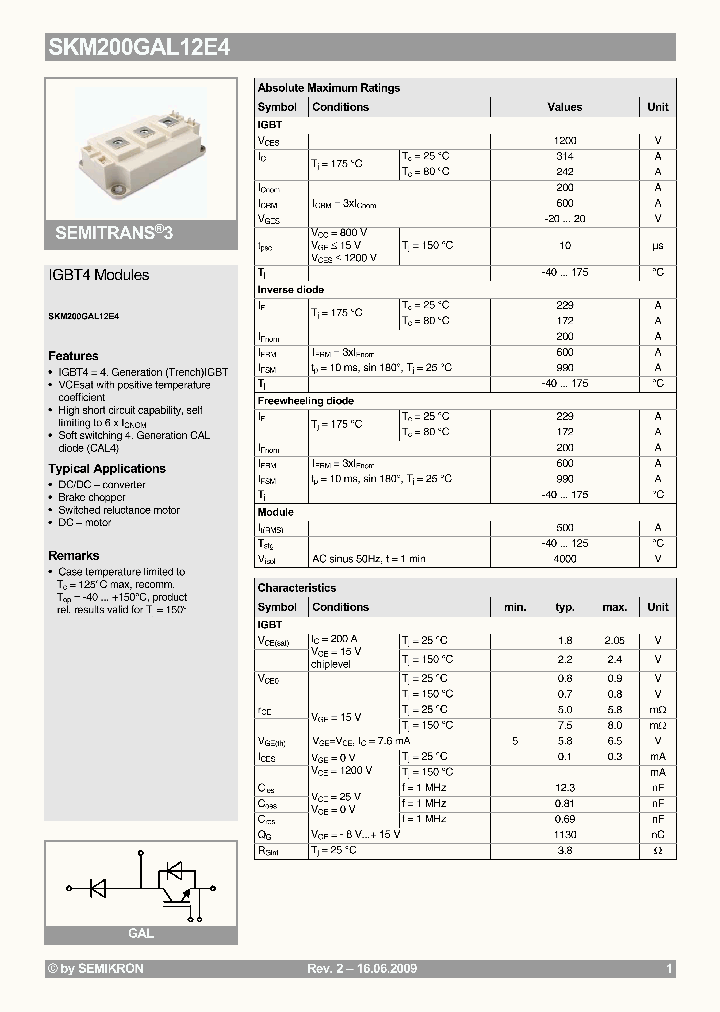 SKM200GAL12E40906_1729795.PDF Datasheet