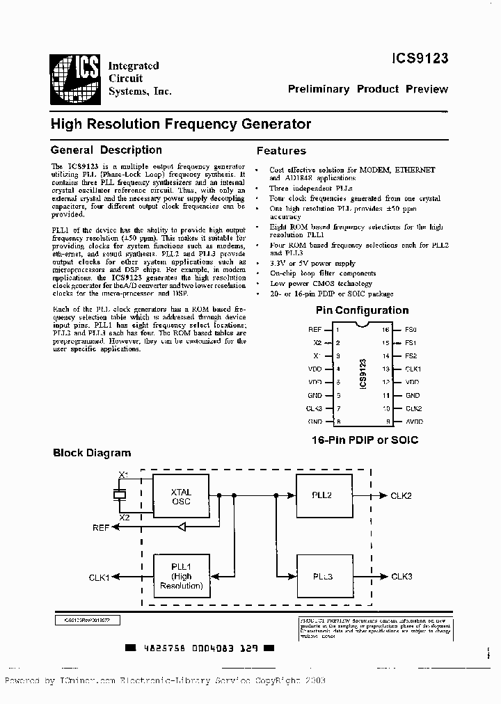 ICS9123N01_1374294.PDF Datasheet