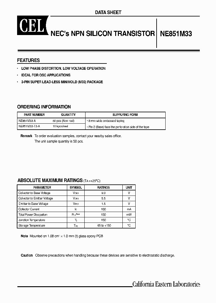 NE851M33-T3-A_1423145.PDF Datasheet