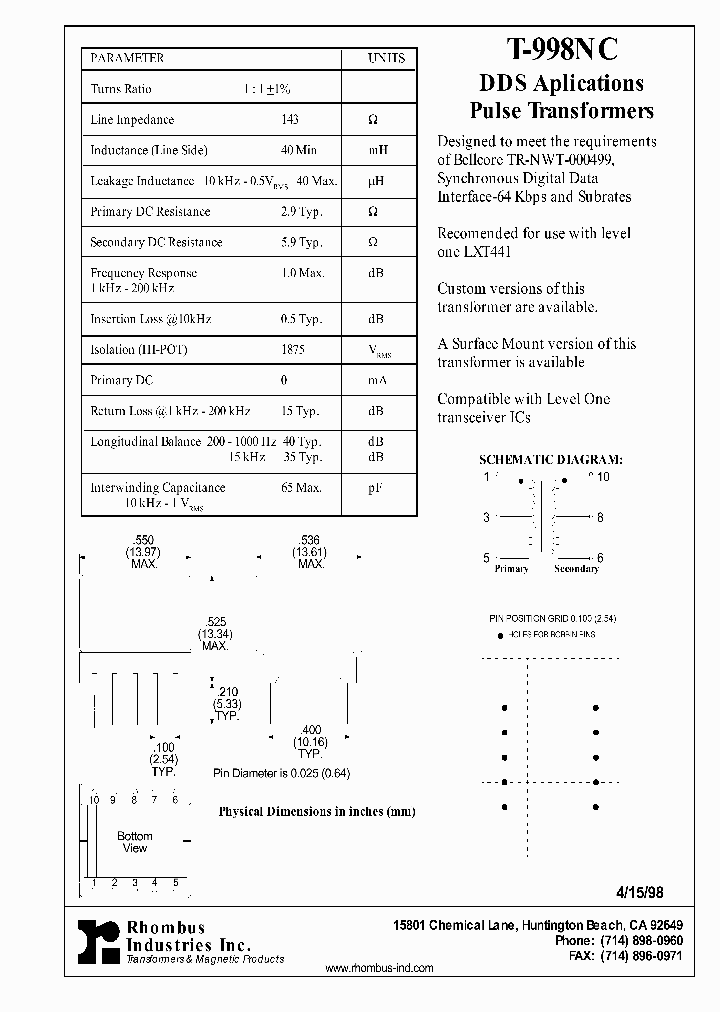 T-998NC_1760346.PDF Datasheet