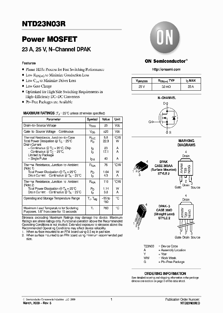 NTD23N03R-001_1473839.PDF Datasheet