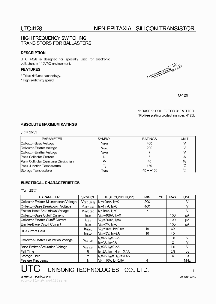 UTC4128_1779540.PDF Datasheet