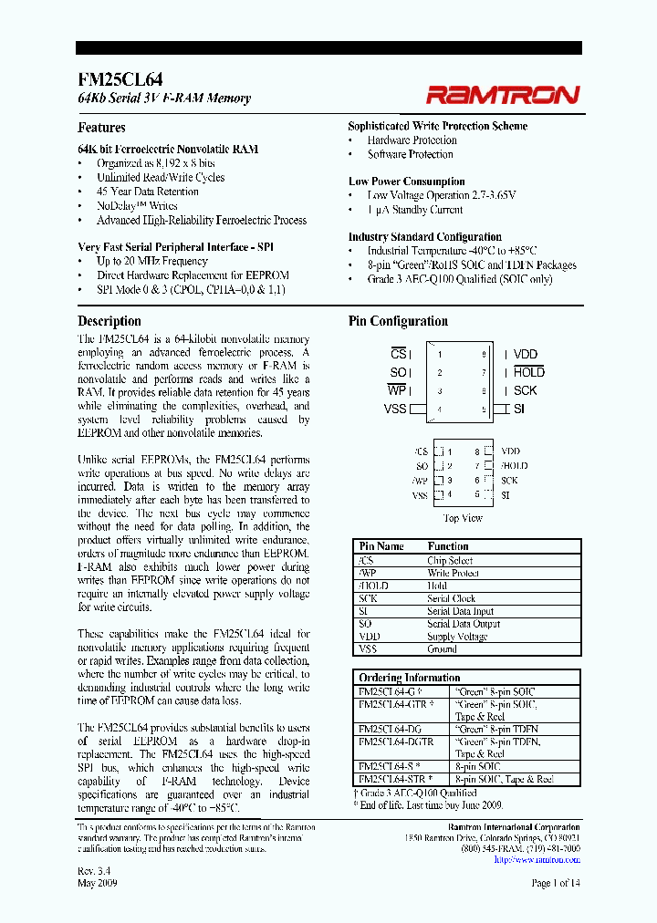 FM25CL64-DGTR_1507233.PDF Datasheet