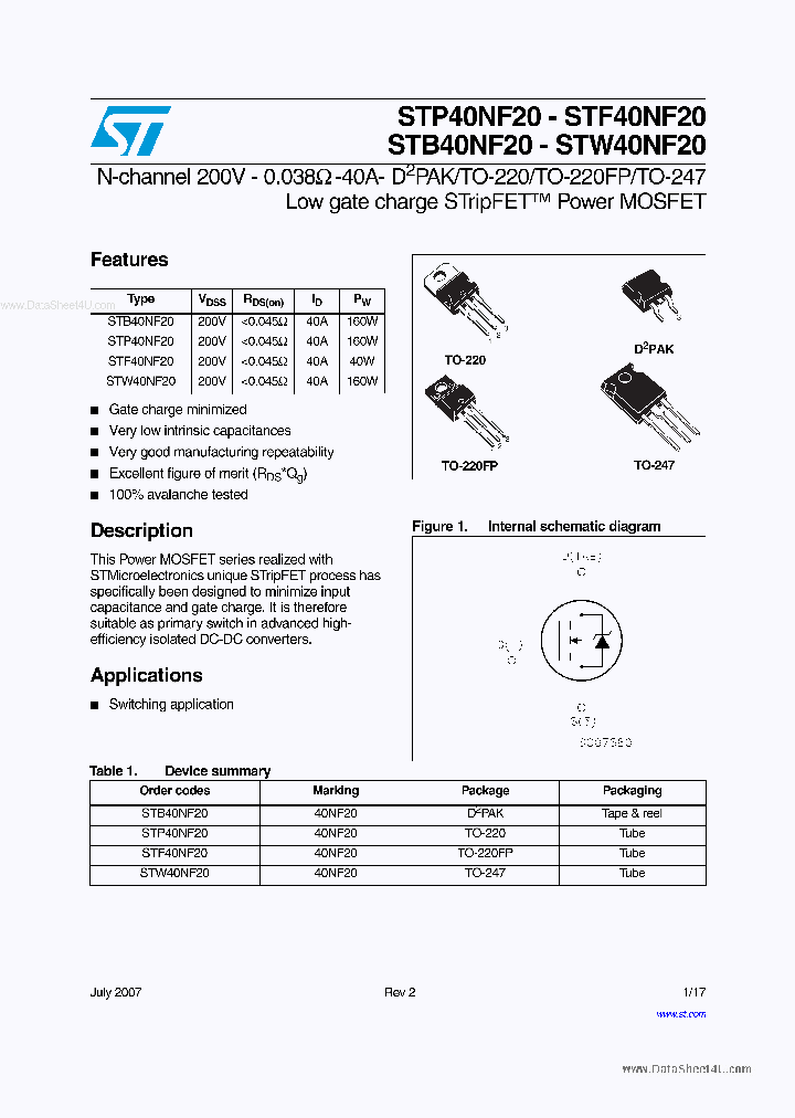 STW40NF20_1791044.PDF Datasheet