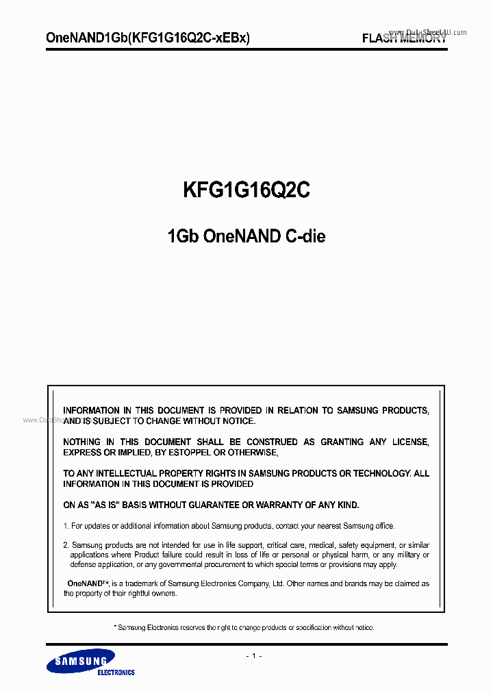 KFG1G16Q2C_1796010.PDF Datasheet