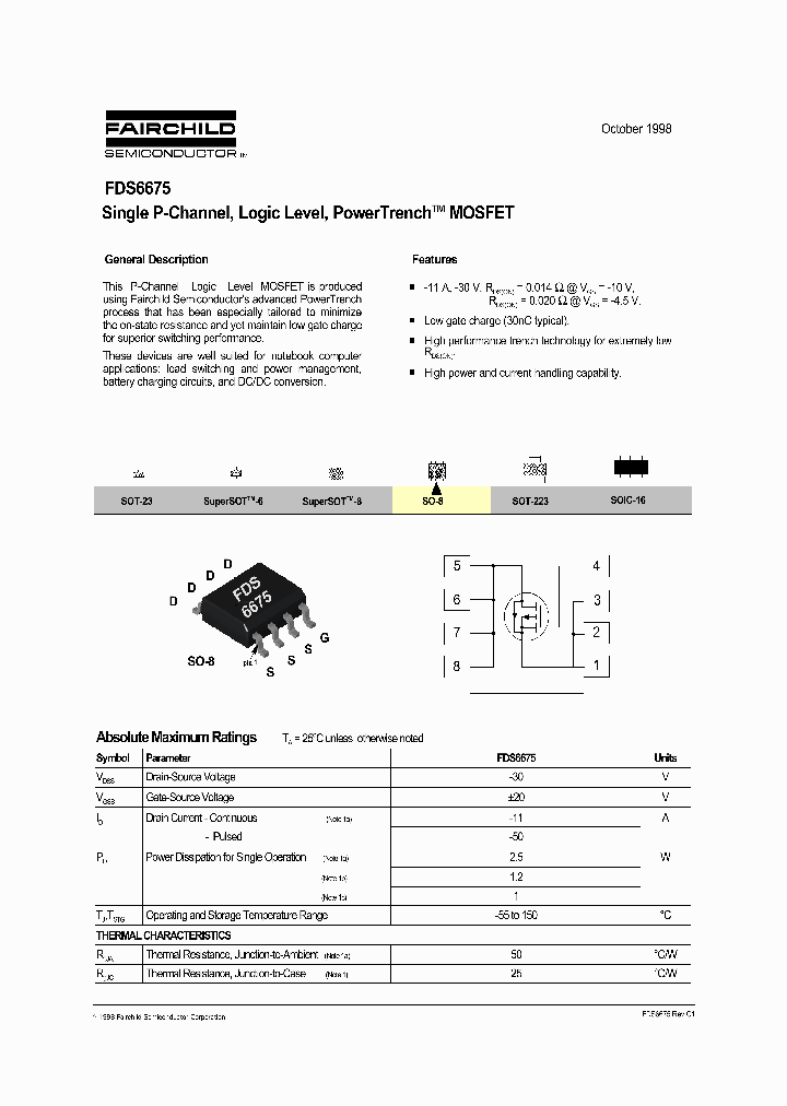 FDS6675_1559338.PDF Datasheet