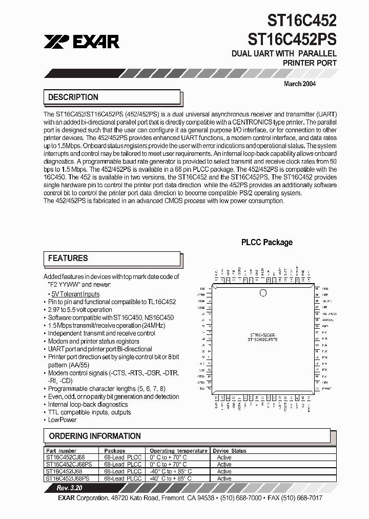 ST16C452IJ68-F_1560285.PDF Datasheet