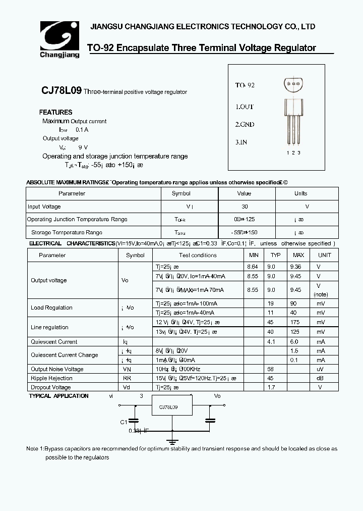 CJ78L09-TO-92_1570601.PDF Datasheet