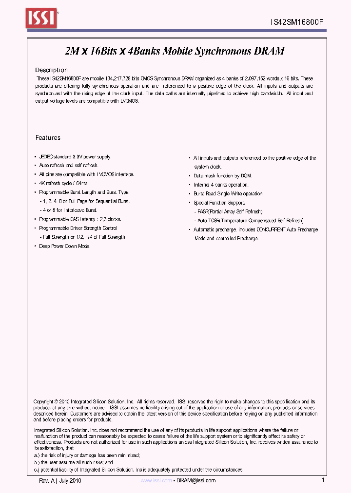 IS42SM16800F-75BLI_1619872.PDF Datasheet