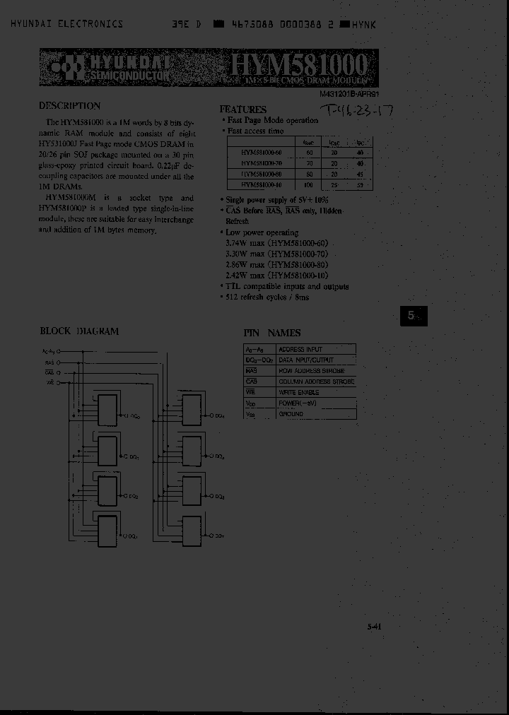 HYM581000P-60_1621724.PDF Datasheet
