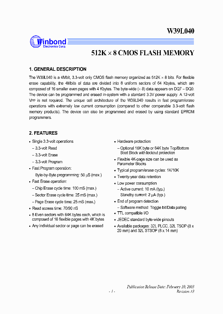 W39L040T-70B_1622258.PDF Datasheet