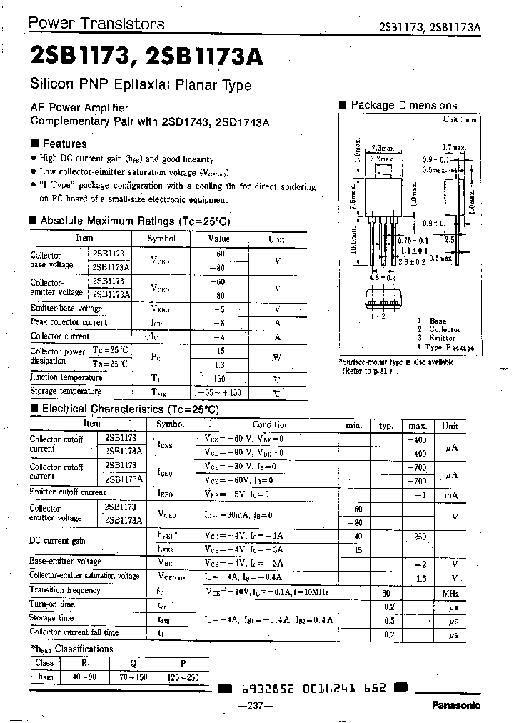 2SB1173P_1629476.PDF Datasheet