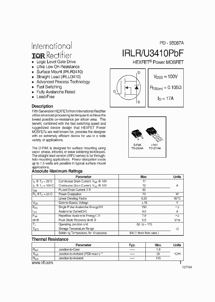 IRLR3410PBF_1872336.PDF Datasheet