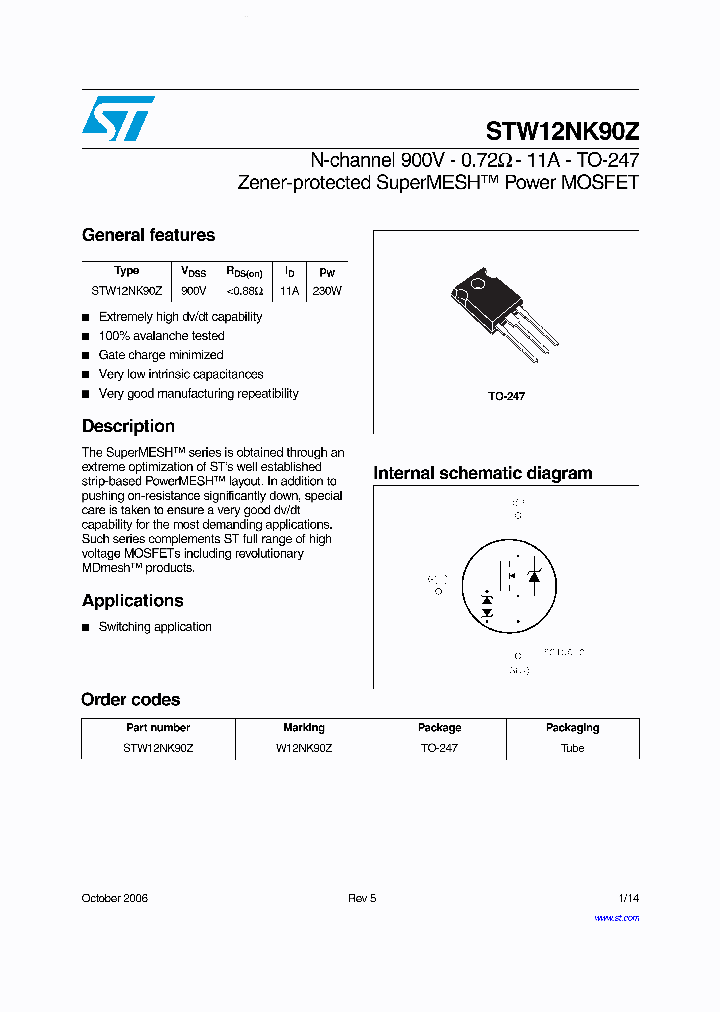 STW12NK90Z_1877173.PDF Datasheet