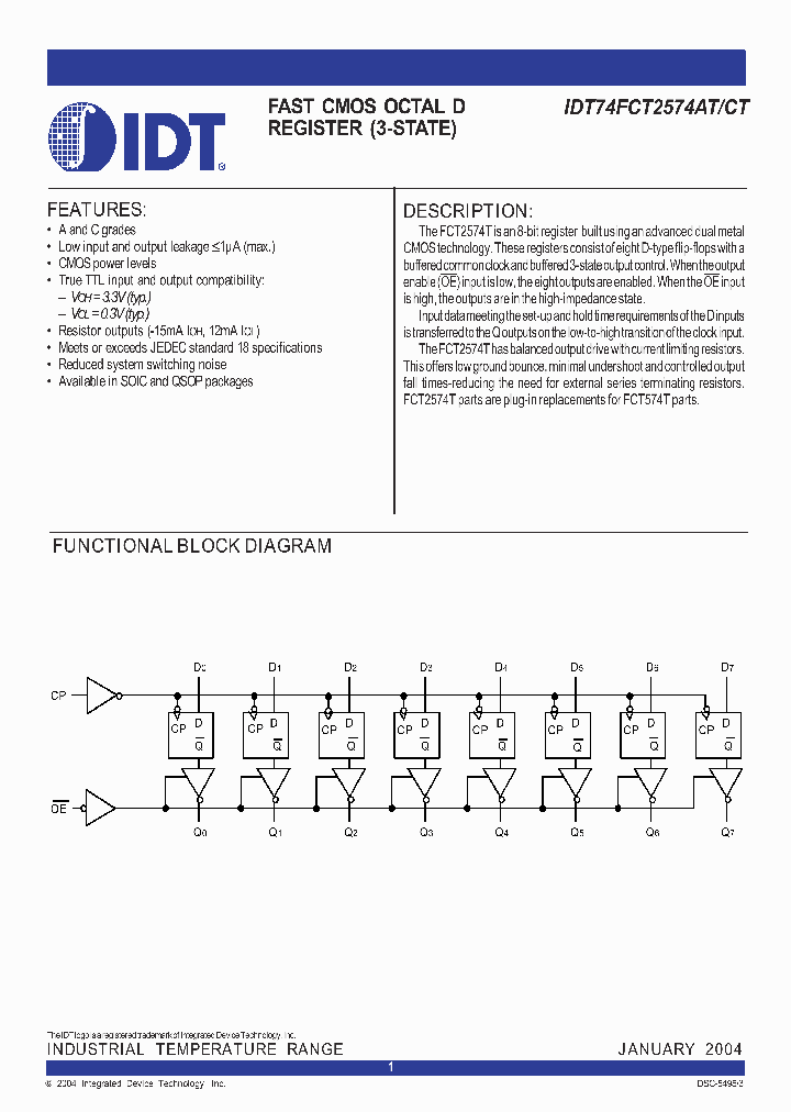 IDT74FCT2574CTQ_1878595.PDF Datasheet