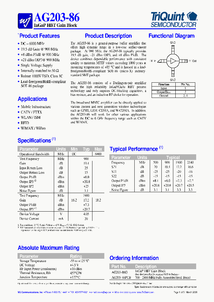 AG203-86PCB_1696320.PDF Datasheet