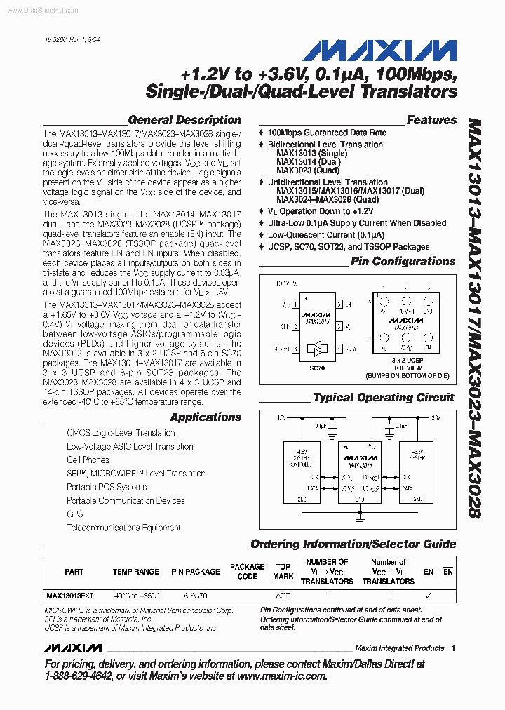 MAX13013_1864115.PDF Datasheet