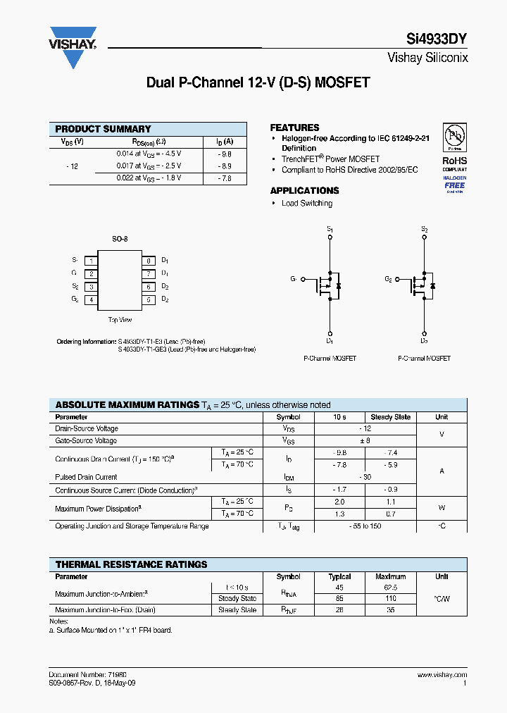 SI4933DY-T1-GE3_1827639.PDF Datasheet