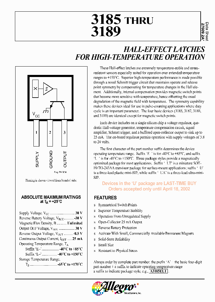 A3185LU_1853480.PDF Datasheet