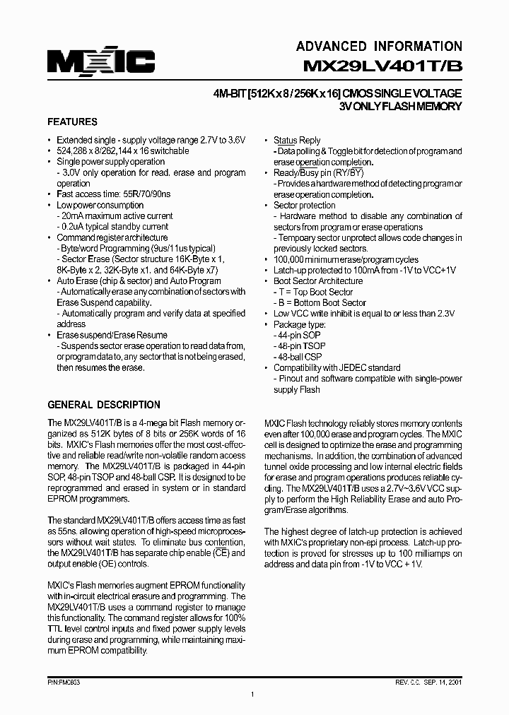 MX29LV401TTC-70_1874425.PDF Datasheet