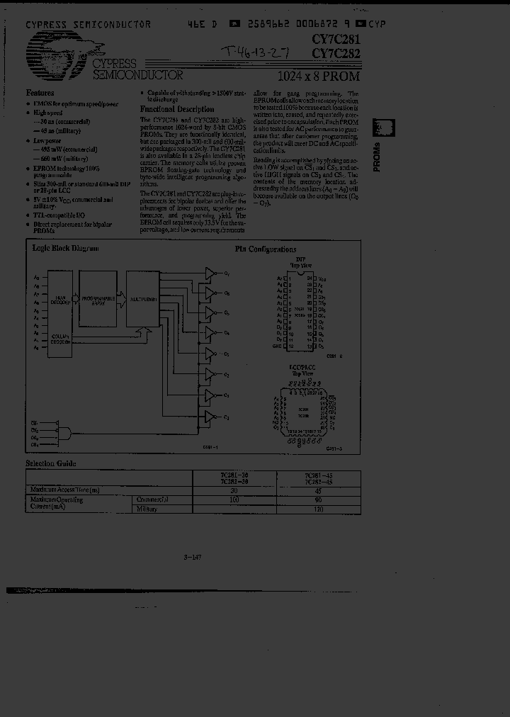 CY7C282-45DC_1883235.PDF Datasheet