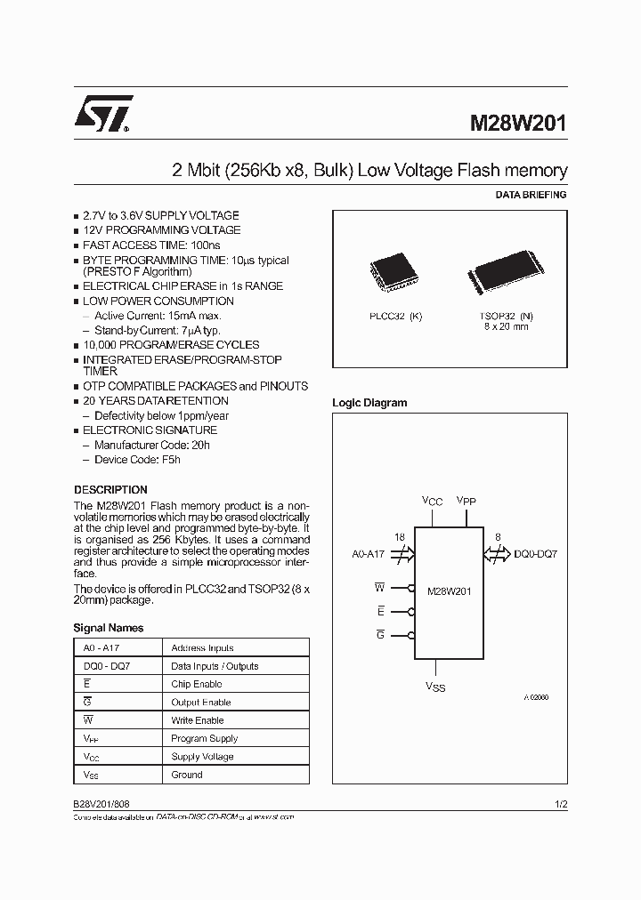 M28W201_1916815.PDF Datasheet