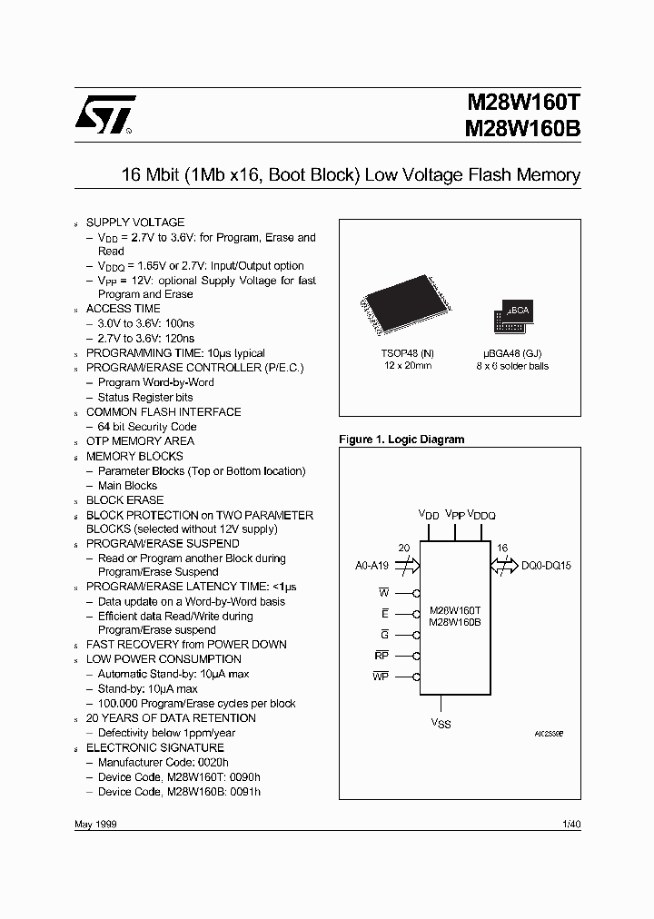 M28W160_1916814.PDF Datasheet