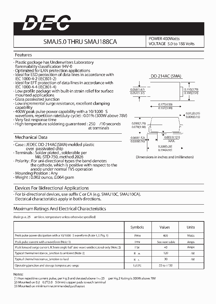 SMAJ50_1920440.PDF Datasheet