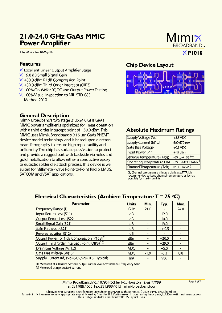XP1010_1921945.PDF Datasheet