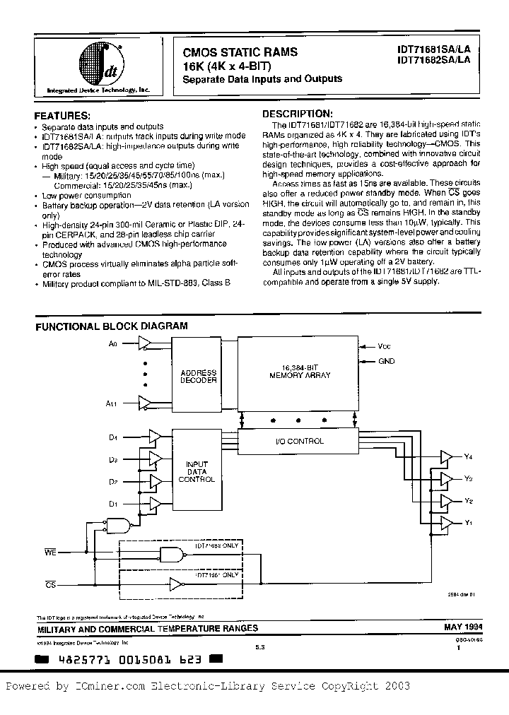 IDT71681LA85EB_1940147.PDF Datasheet