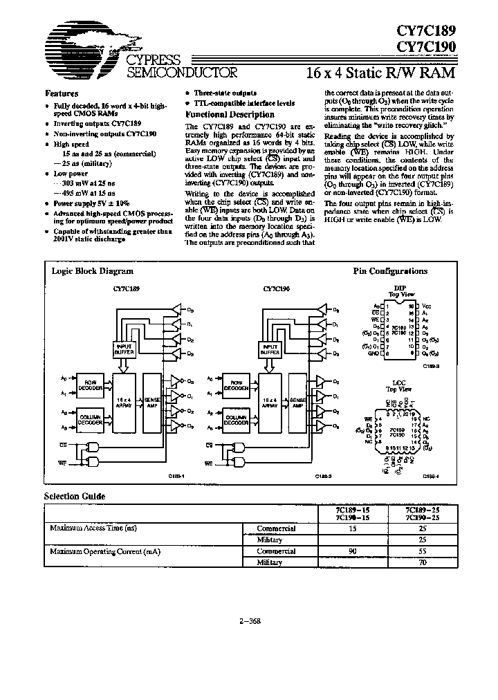 CY7C190-15LC_1949199.PDF Datasheet