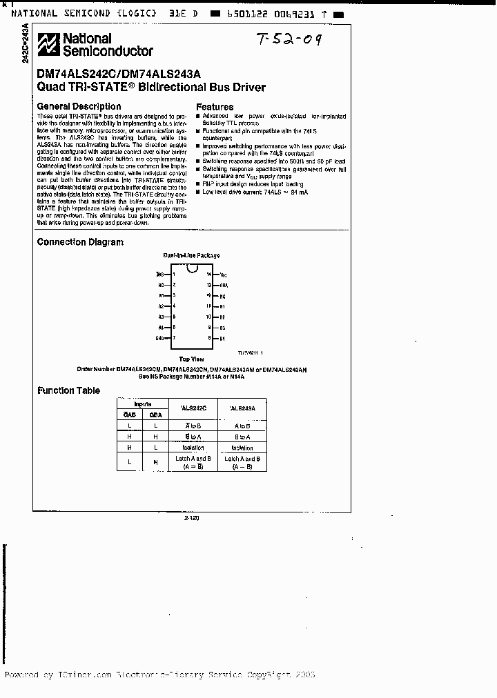 DM74ALS243N-1B_1960616.PDF Datasheet