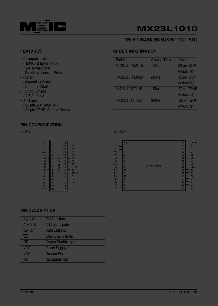 MX23L1010TI-20_1964800.PDF Datasheet