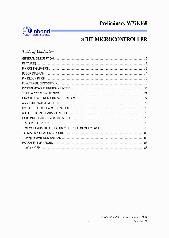 W77E468F_1987732.PDF Datasheet