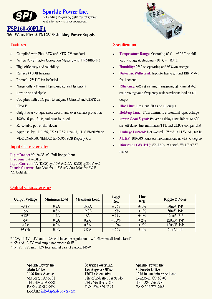 FSP160-60PLF1_1993291.PDF Datasheet