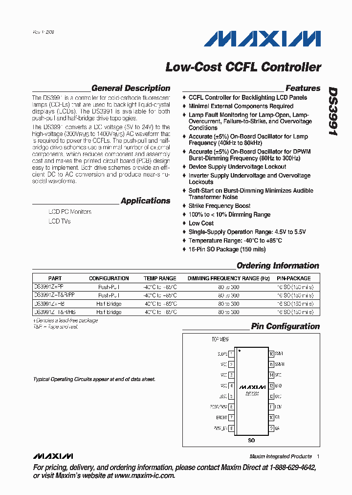 DS3991ZHB_1997323.PDF Datasheet