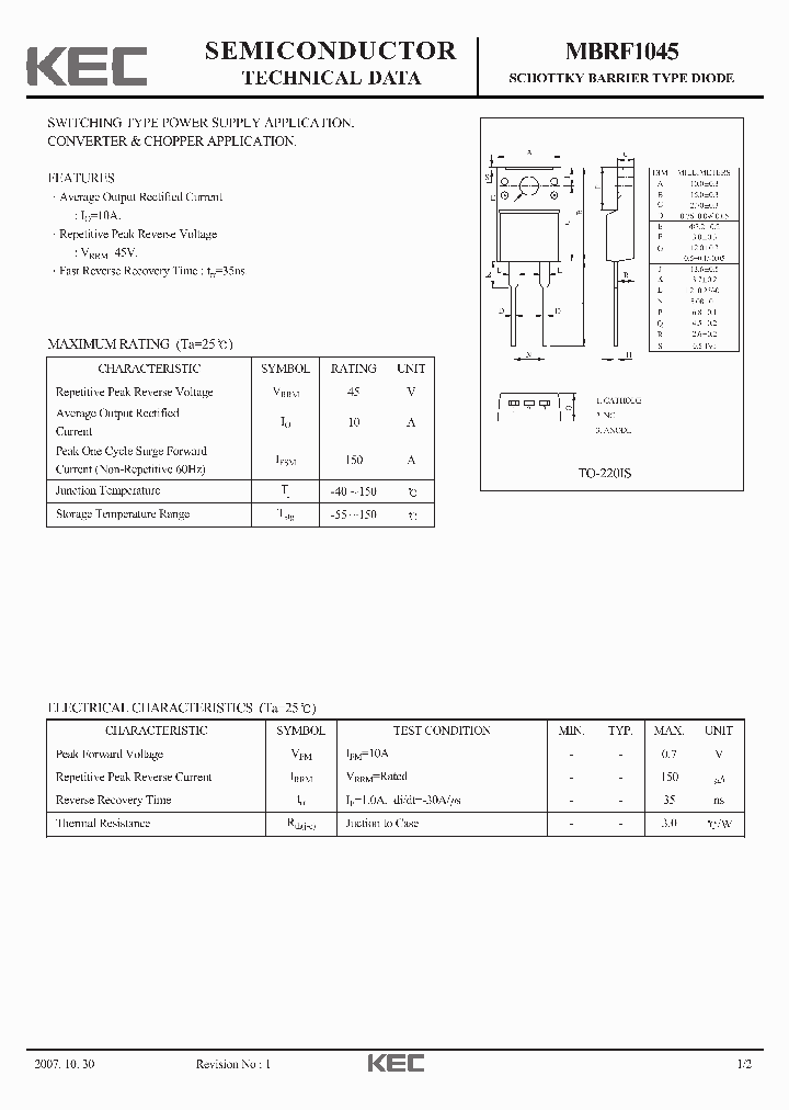 MBRF1045_2019899.PDF Datasheet