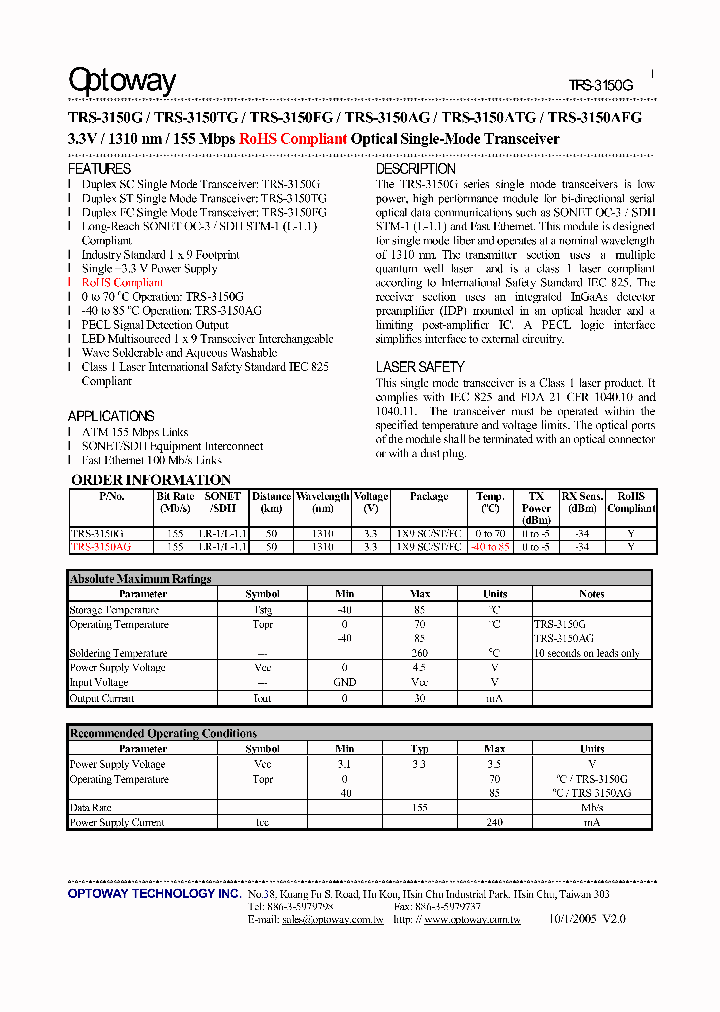 TRS-3150AG_2031322.PDF Datasheet