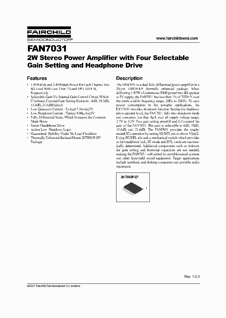 FAN7031MTFX_2036735.PDF Datasheet