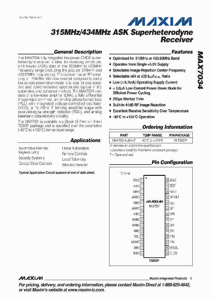 MAX7034AUIVT_2049842.PDF Datasheet