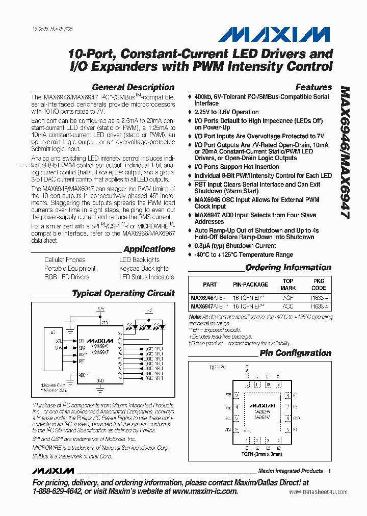 MAX6946_2052610.PDF Datasheet