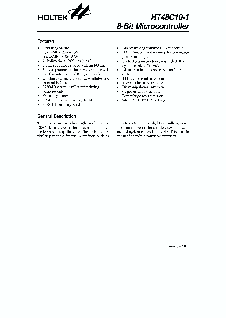 HT48C10-1_2081098.PDF Datasheet