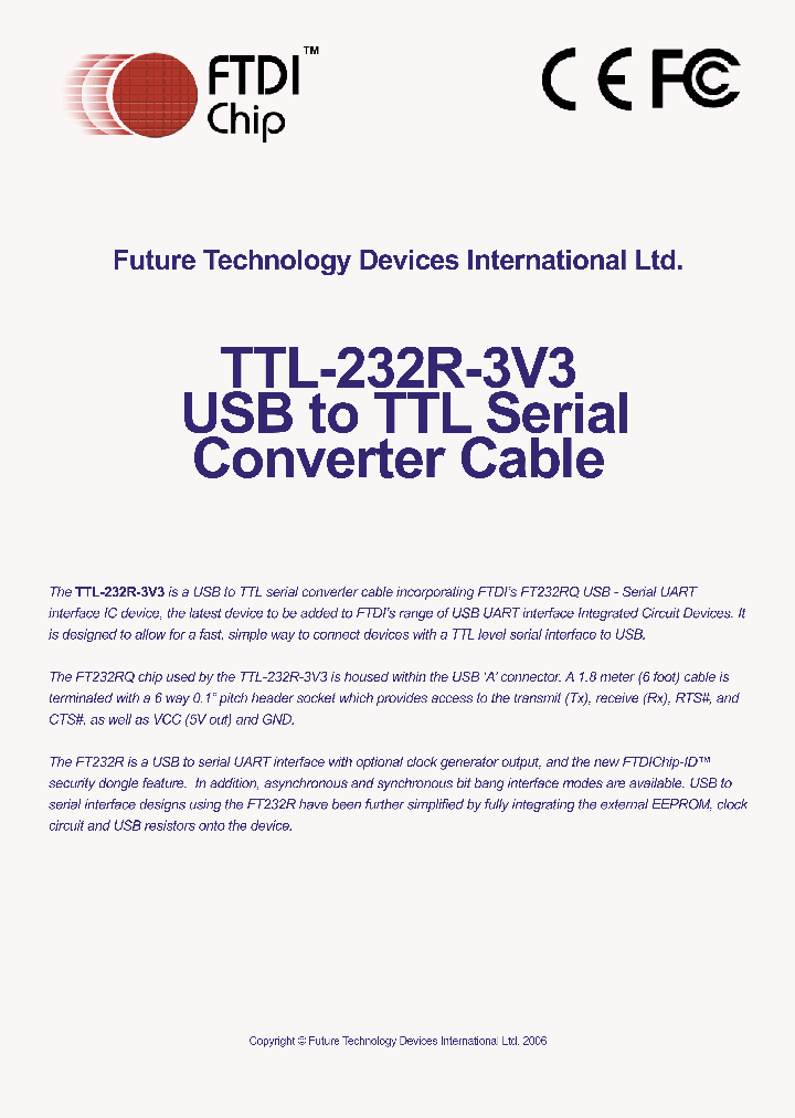 DLP-TTL232R-3V3B_2085087.PDF Datasheet