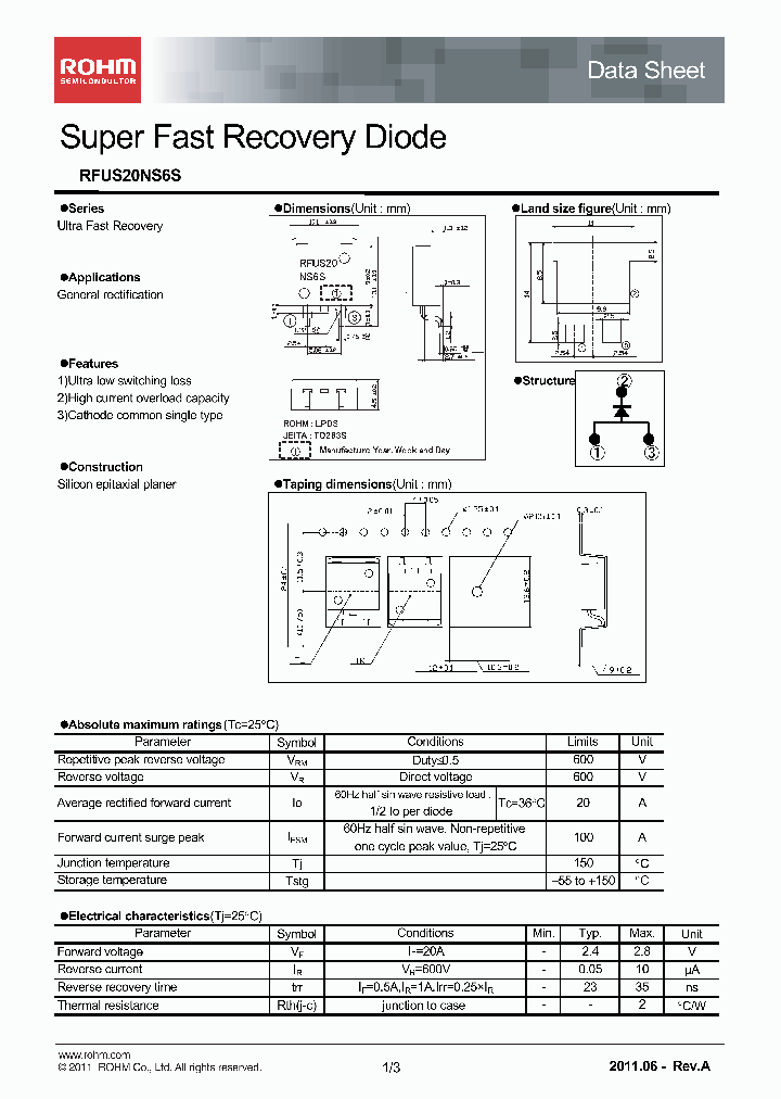 RFUS20NS6S11_2087296.PDF Datasheet