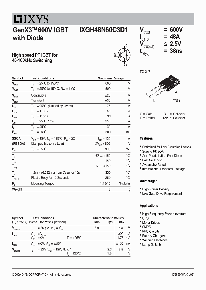 IXGH48N60C3D1_2114979.PDF Datasheet