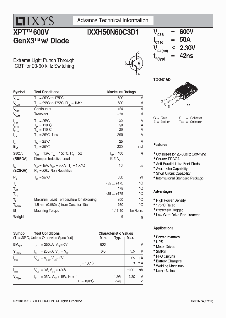 IXXH50N60C3D1_2114981.PDF Datasheet